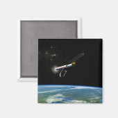 Het Atlas V541 lanceervoertuig in een baan om de a Magneet (Voorkant / Achterkant)