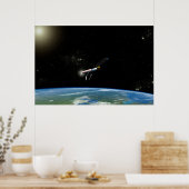 Het Atlas V541 lanceervoertuig in een baan om de a Poster (Keuken)