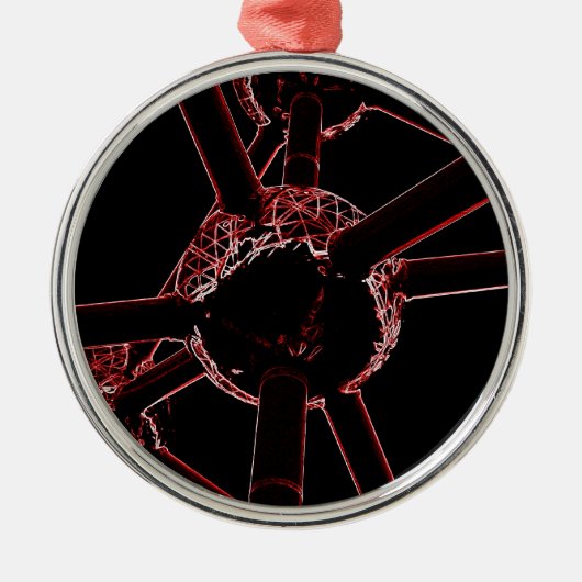 Het atomium metalen ornament (Voorkant)