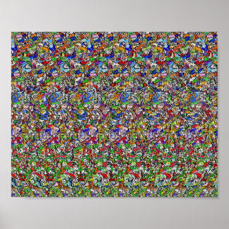 Het atomium - Verborgen 3D-afdrukken Poster