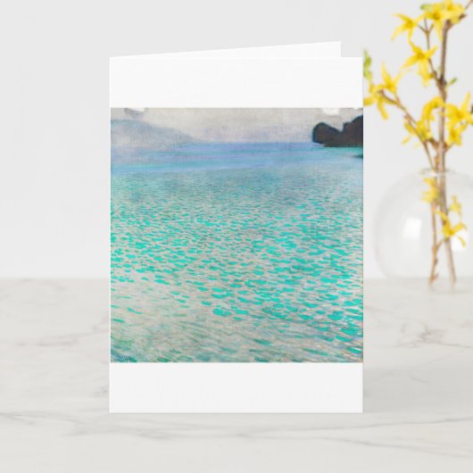 Het Attermeer, Gustav Klimt Kaart (Gele Bloem)