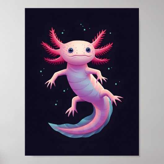 Het Aura Art Poster van Axolotl (Voorkant)