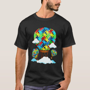 Het autismabewustzijn van de warme luchtballon Cut T-shirt