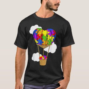 Het Autismabewustzijn van de warme luchtballon Cut T-shirt