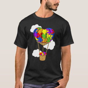 Het autismabewustzijn van de warme luchtballon Cut T-shirt