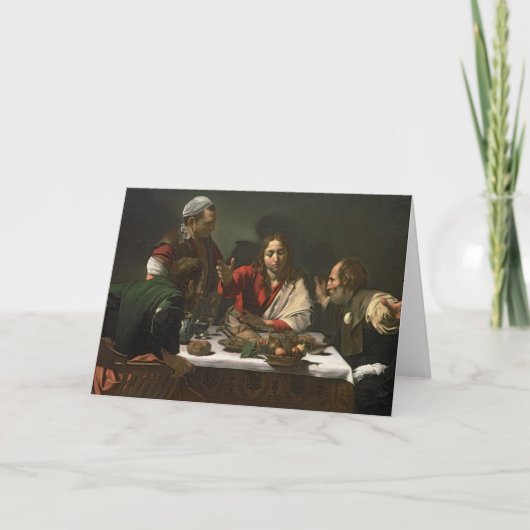 Het avondmaal in Emmaus, 1601 2 Kaart (Voorkant)