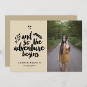 Het avontuur begint Afstuderen Aankondiging (Voorkant / Achterkant)