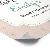 Het avontuur begint Baby shower Welkomstteken Poster (Hoek)