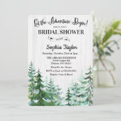 Het avontuur begint Bridal Uitnodiging (Staand voorkant)