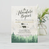 Het avontuur begint Bridal Uitnodiging (Staand voorkant)