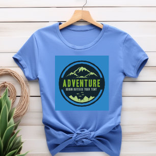 Het avontuur begint buiten Uw Tent T-Shirt