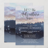 Het avontuur begint de Uitnodiging van het Baby sh (Voorkant / Achterkant)