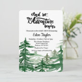 Het avontuur begint de Uitnodiging van het Baby sh (Staand voorkant)