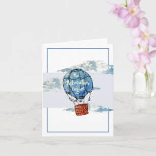 Het avontuur begint het Wenskaart van Gefeliciteer Kaart