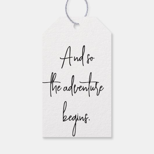 Het avontuur begint met Afstuderen Centerpart Cadeaulabel (Achterkant)