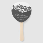 Het avontuur begint met de bruiloft in de bergen handwaaier (Voorkant)