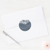 Het avontuur begint Mountain Wedding Dank u Ronde Sticker (Envelop)