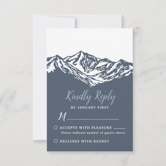 Het avontuur begint Mountain Wedding RSVP Kaart (Voorkant)