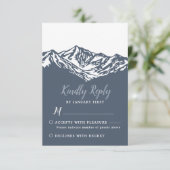 Het avontuur begint Mountain Wedding RSVP Kaart (Staand voorkant)