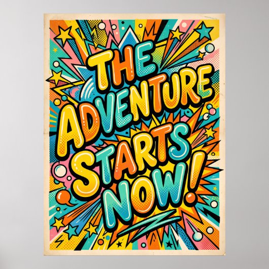 het avontuur begint nu poster (Voorkant)