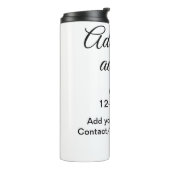 Het avontuur begint voeg naam toe datum jaar plaat thermosbeker (Gedraaid links)