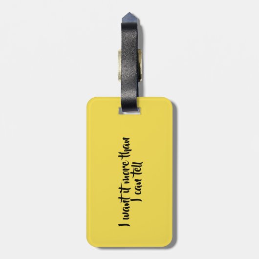 Het avontuur in het grote brede ergens Label Bagagelabel (Achterkant verticaal)