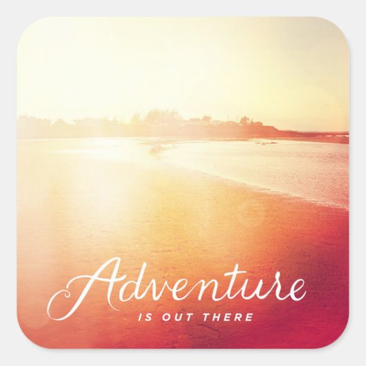 Het avontuur is er vierkante sticker (Voorkant)