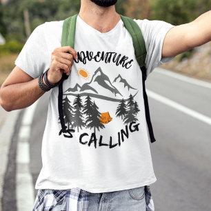 Het avontuur roept, Bergen, Buiten, Camping T-shirt