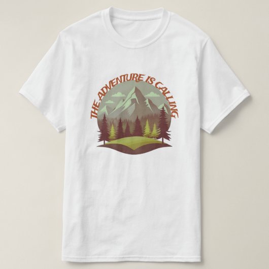 Het avontuur roept t-shirt (Design voorkant)