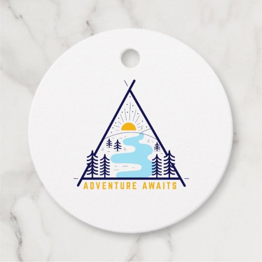 Het avontuur van de Camping wacht Bedankjes Labels (Voorkant)