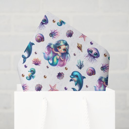 Het avontuur van de zeemeermin! tissuepapier (Cadeauzakje)