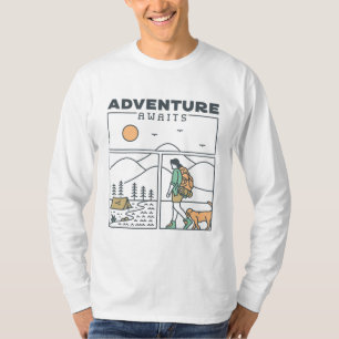 Het avontuur wacht 1 af t-shirt
