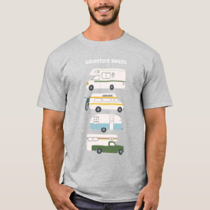Het avontuur wacht! campervan vanlife RV T-shirt