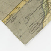 Het avontuur wacht Oude Wereldkaart Fleece Deken (Hoek)