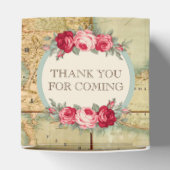 Het avontuur wacht Rozen van de Wereldkaart af Bedankdoosjes (Bovenkant)