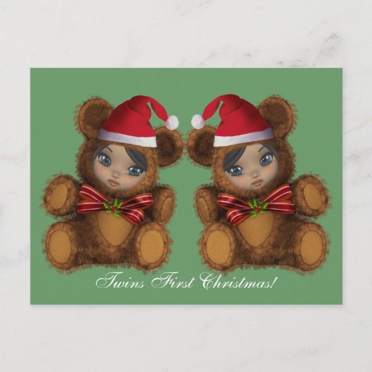 Het baby draagt het Briefkaart van Eerste Kerstmis (Voorkant)