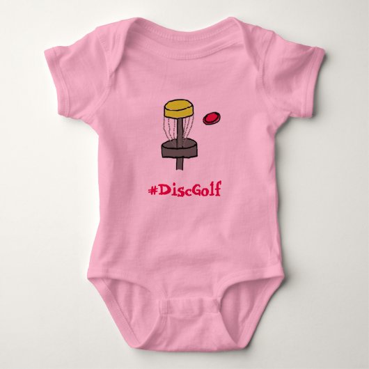 Het baby meisje van #DiscGolf op haar plek Romper (Voorkant)
