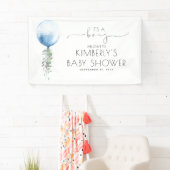 Het Baby shower Banner van een Boy Silver Blue (Insitu)