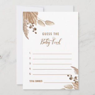 Het Baby shower Pampas raadt het Baby Antwoord III Kaart