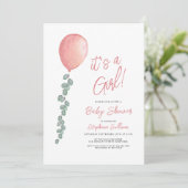 Het Baby shower van de ballon van de Grieks-Eucaly Kaart (Staand voorkant)