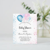 Het baby shower van de begroting onthult de glitte (Staand voorkant)