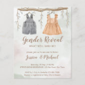 Het baby shower van de begroting openbaren uitnodi (Voorkant)