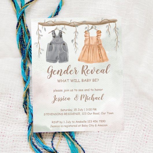 Het baby shower van de begroting openbaren uitnodi