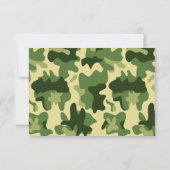 Het Baby shower van de Camo van het leger brengt e Kaart (Achterkant)