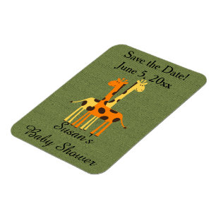 Het Baby shower van de Giraffe sparen de Magneten 