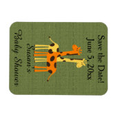 Het Baby shower van de Giraffe sparen de Magneten (Horizontaal)