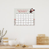 Het Baby shower van de Kerstpinguïn schat de verva Poster (Keuken)