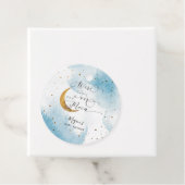 Het Baby shower van de Moon Blue Sky Bedankjes Labels (In situ)