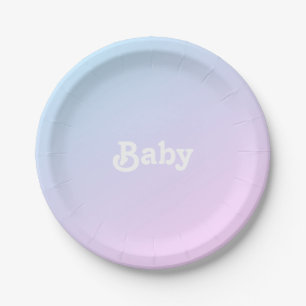 Het Baby shower van de naamfoto, verjaardag aanpas Papieren Bordje