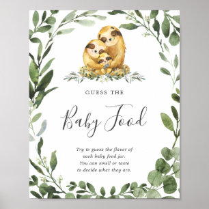 Het Baby shower van de Sloth Family raadt het Baby Poster